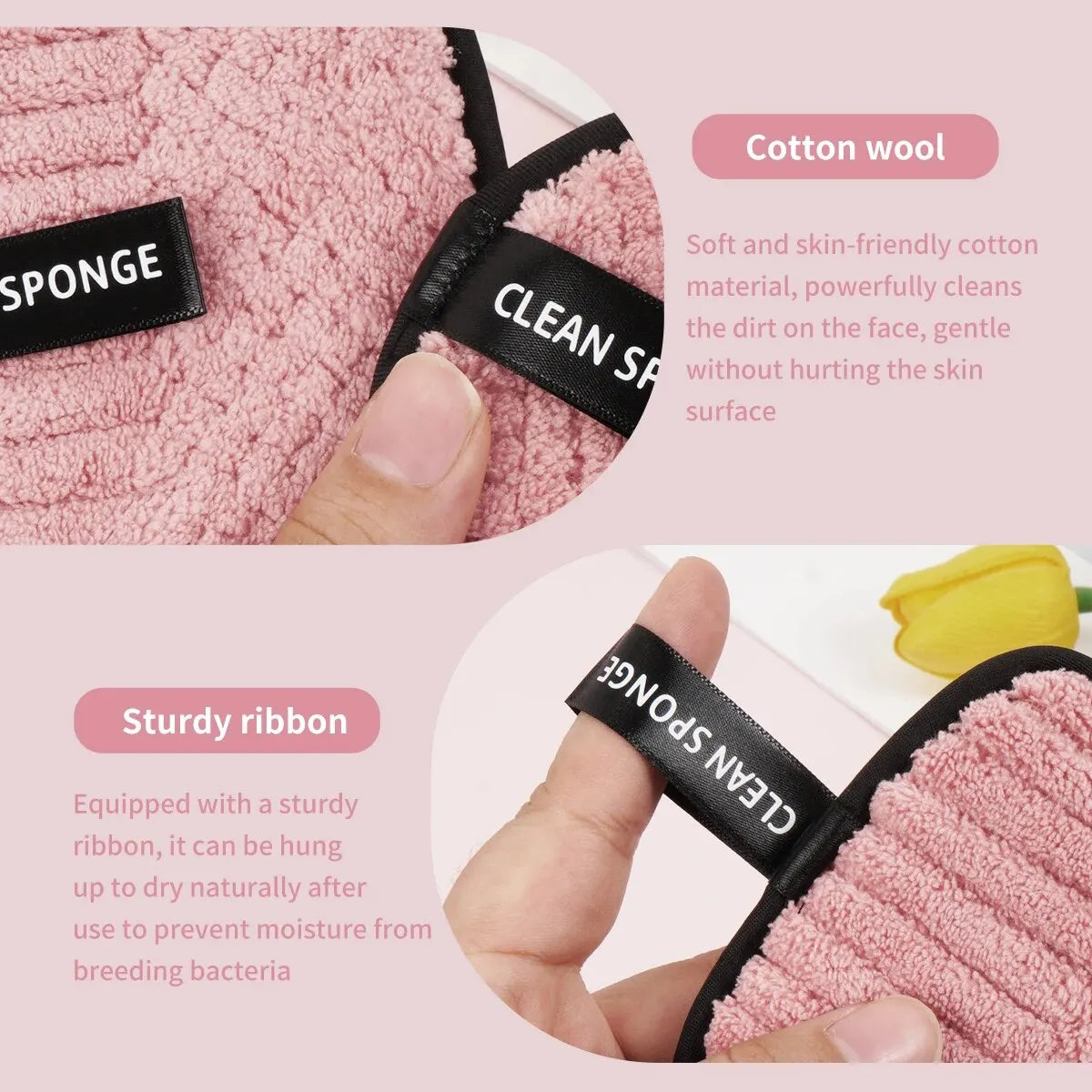 MAANGE 10pcs Makeup Remover Microfiber Cotton Pad
