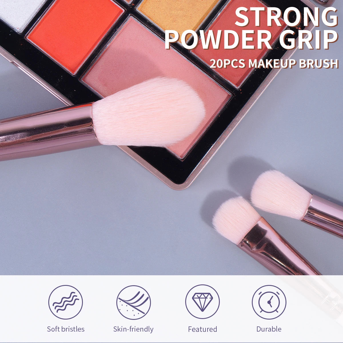 MAANGE 20PCS Makeup Brush Cushion Puff Set