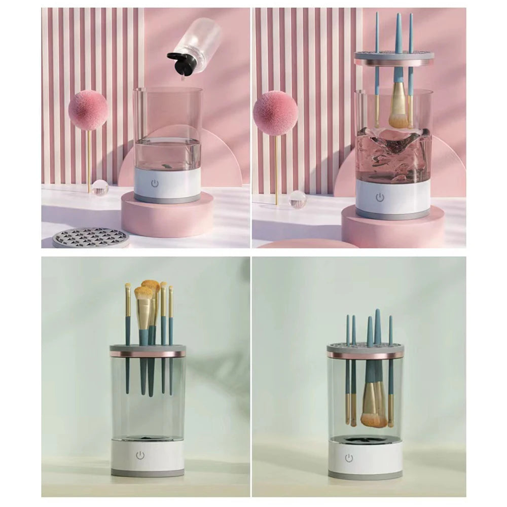 Makeup Brush Cleaner Is An Automatic Rotating Brush Cleaner