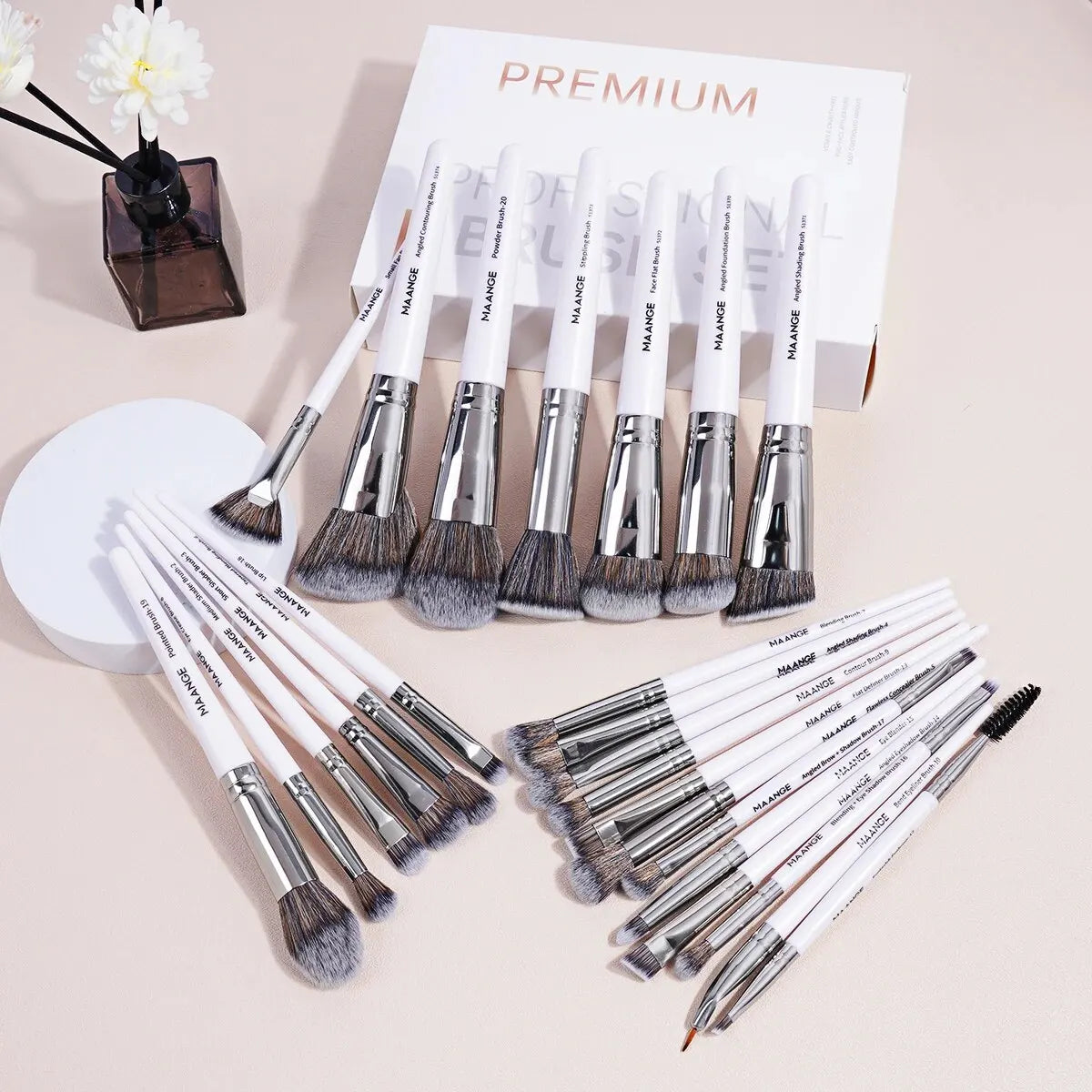 MAANGE Professional Gift Box 25 Pieces Makeup Brushes Kit
