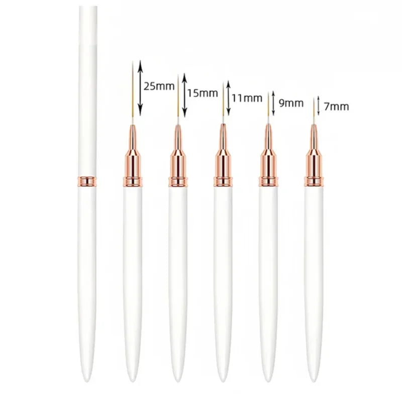 YIKOOLIN 5PCS Professional Nail Art Liner Brushes Set