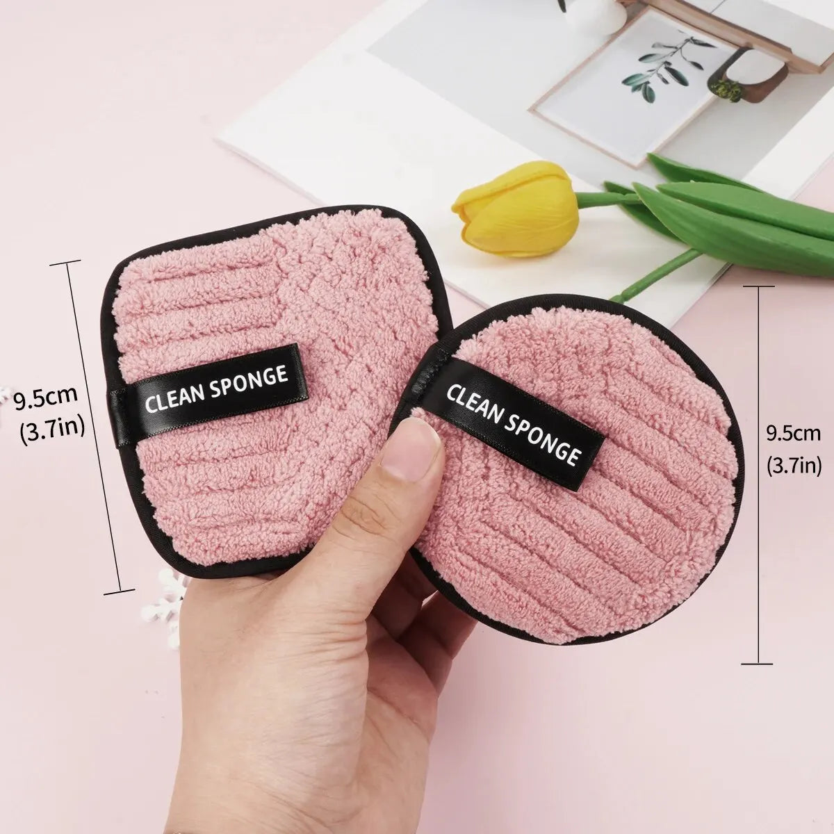 MAANGE 10pcs Makeup Remover Microfiber Cotton Pad