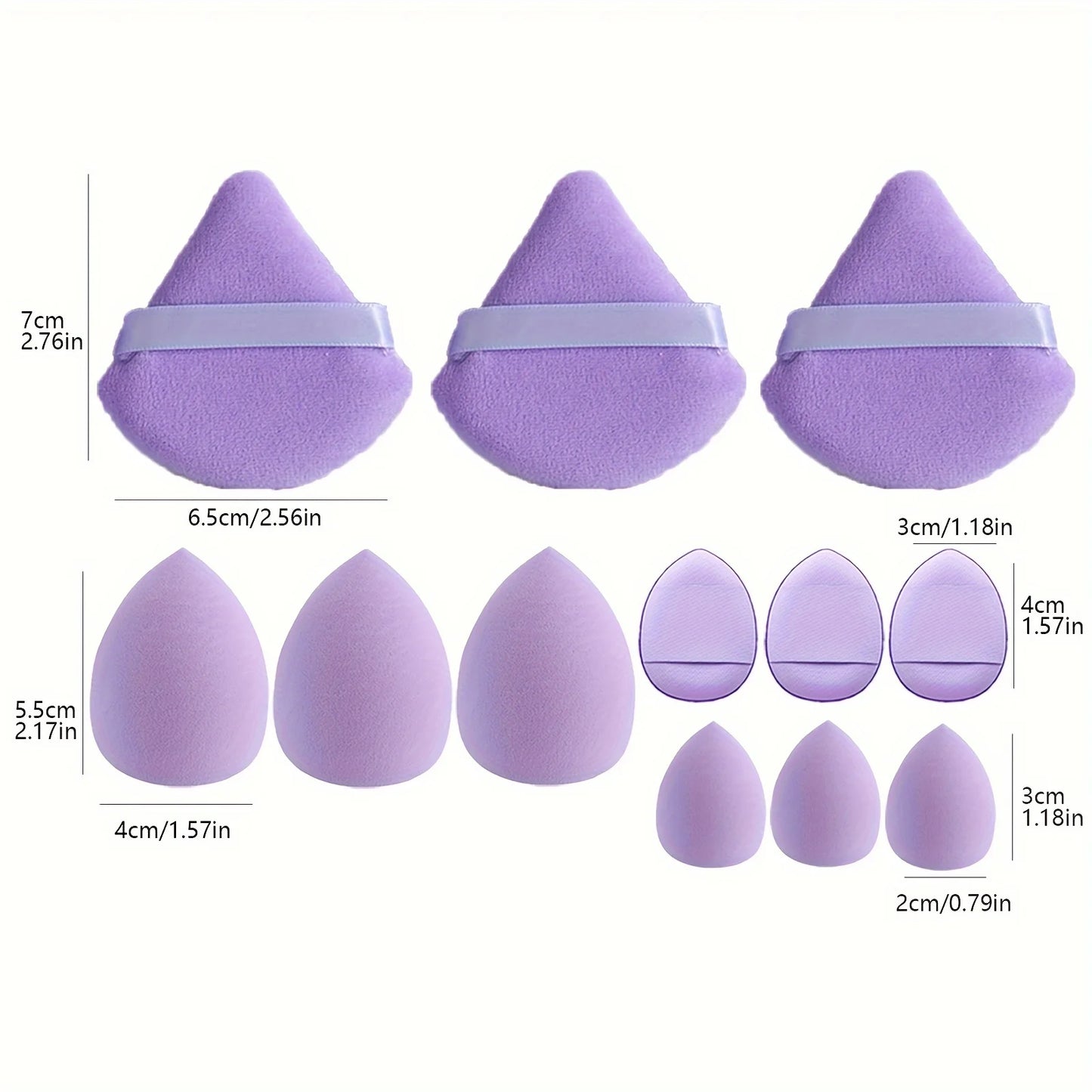 12Pcs Professional Makeup Sponge Set