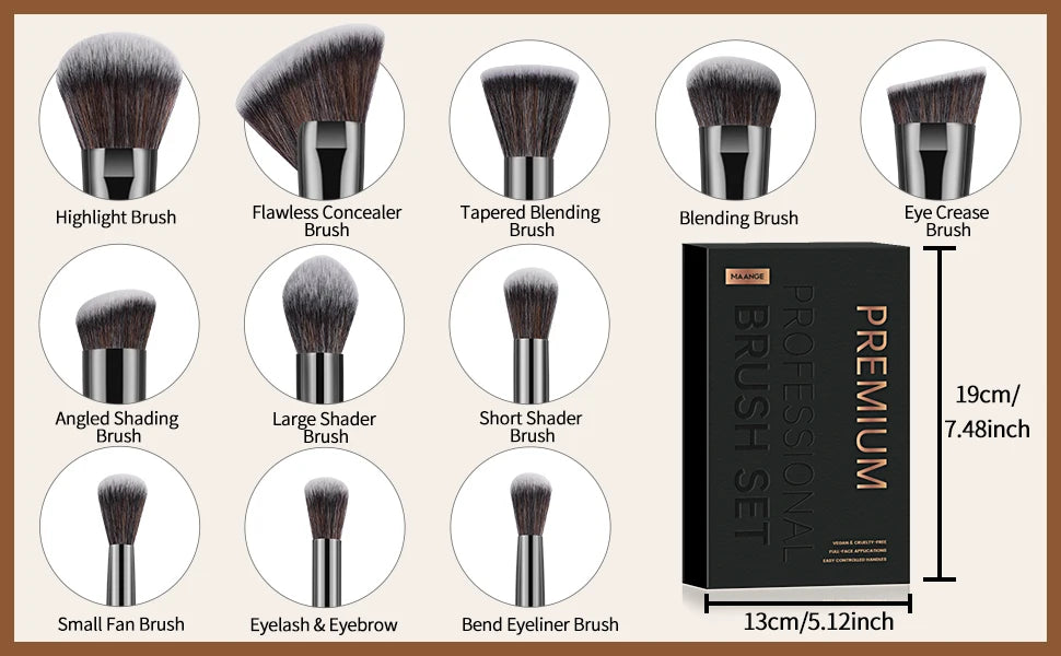MAANGE Professional Gift Box 25 Pieces Makeup Brushes Kit