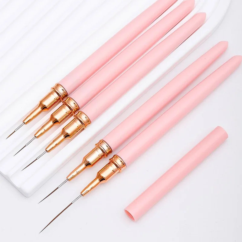 YIKOOLIN 5PCS Professional Nail Art Liner Brushes Set