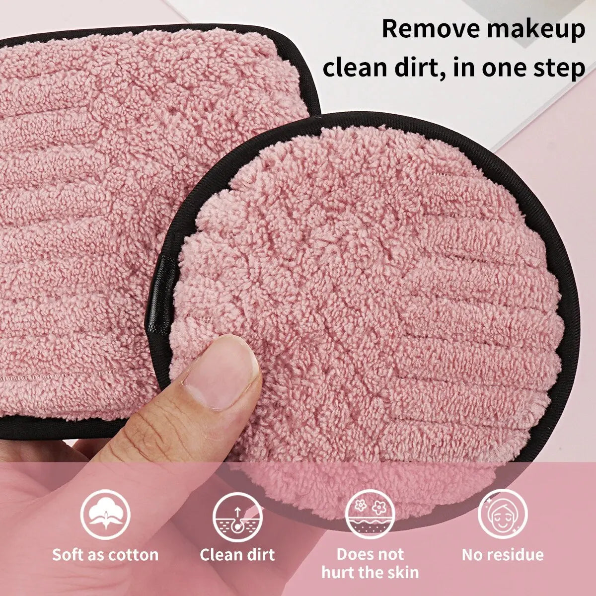 MAANGE 10pcs Makeup Remover Microfiber Cotton Pad