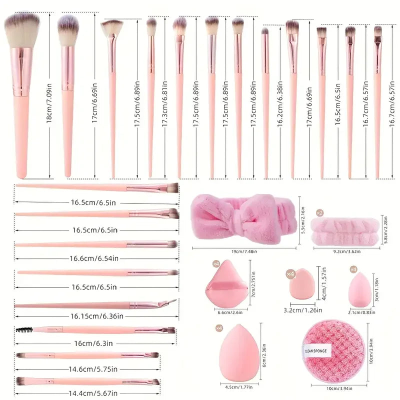 20/40 Pink Makeup kit Complete Makeup Brush Set