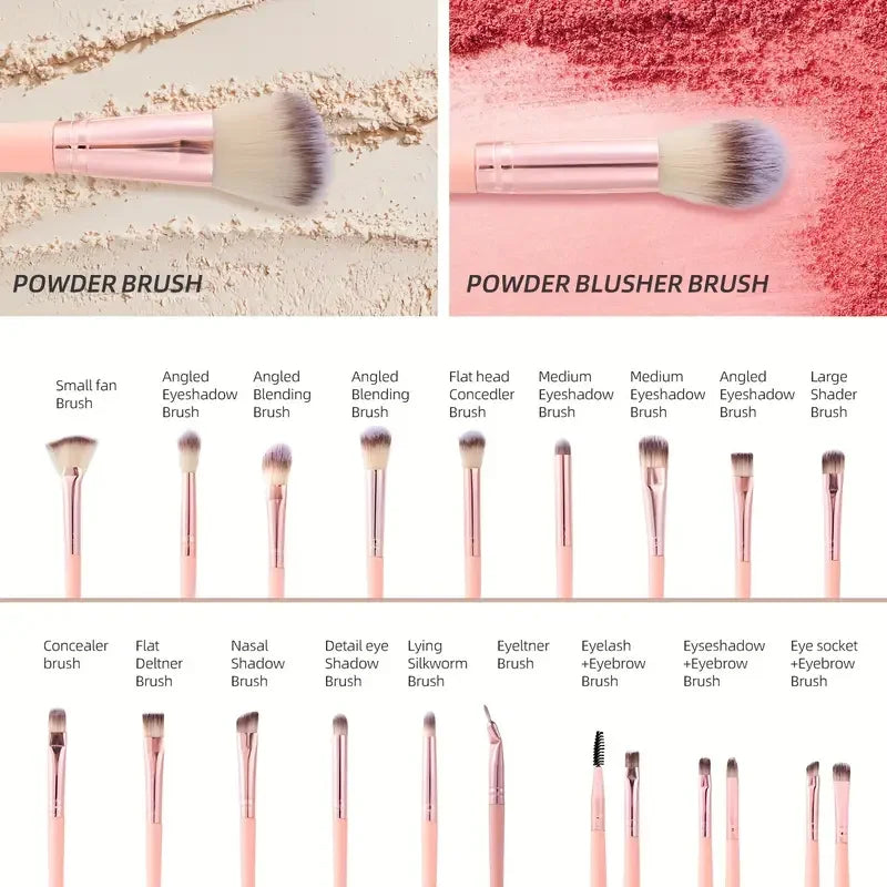 20/40 Pink Makeup kit Complete Makeup Brush Set