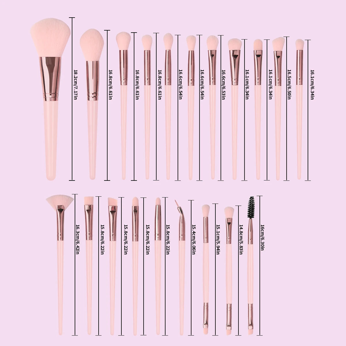 MAANGE 20PCS Makeup Brush Cushion Puff Set