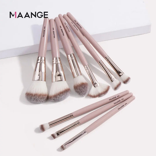 Maange 9Pcs Foundation Makeup Brush Set