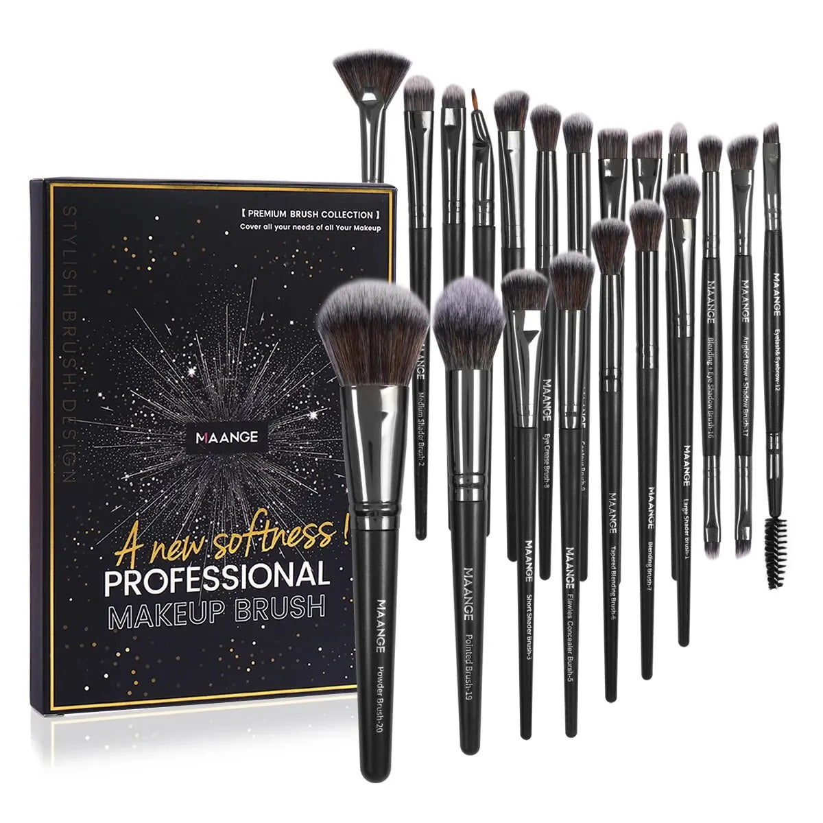MAANGE 20Pcs Professional Makeup Brushes