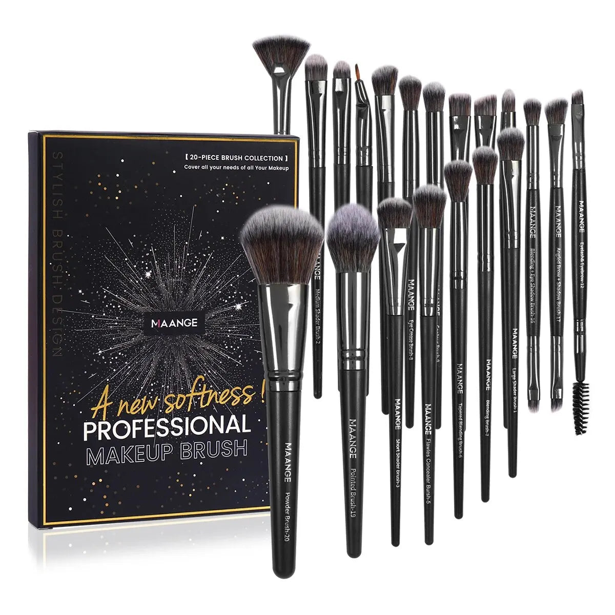 MAANGE 20Pcs Professional Makeup Brushes